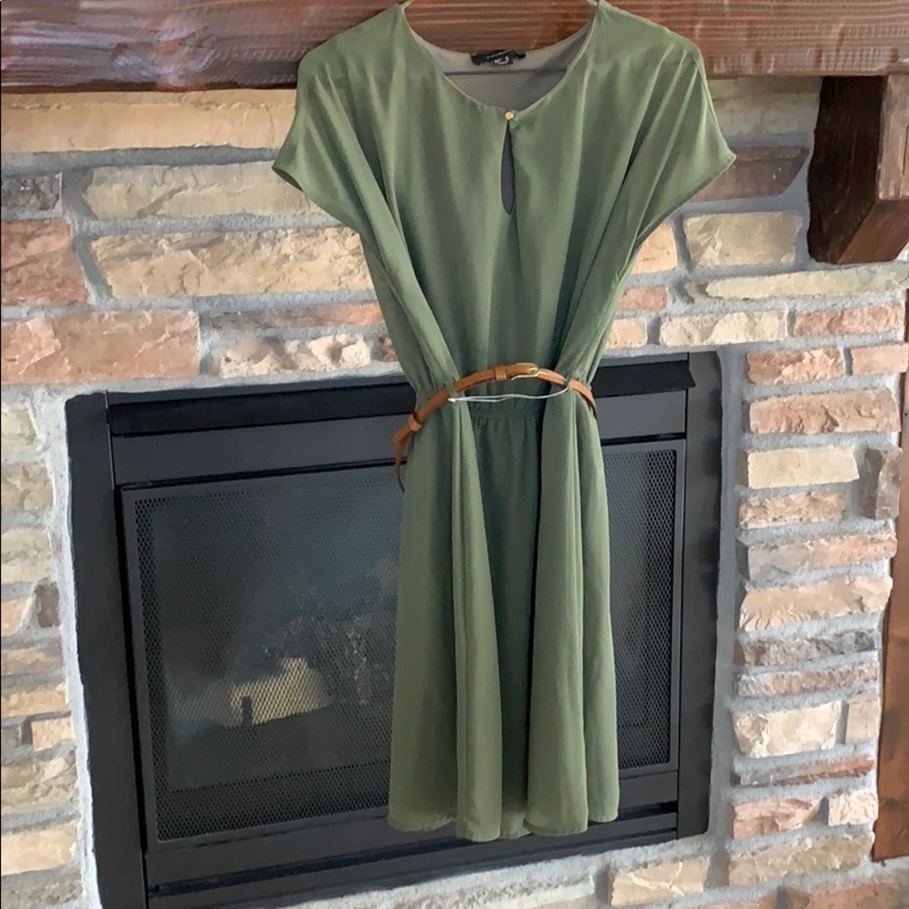 NWT Primark Green Chiffon Dress Size 8